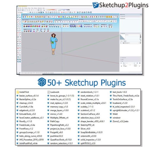 TOP 50+ Plugins for Sketchup2017-2024