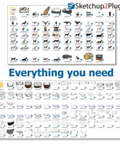 (100GB)_11,129_Sketchup Models Library