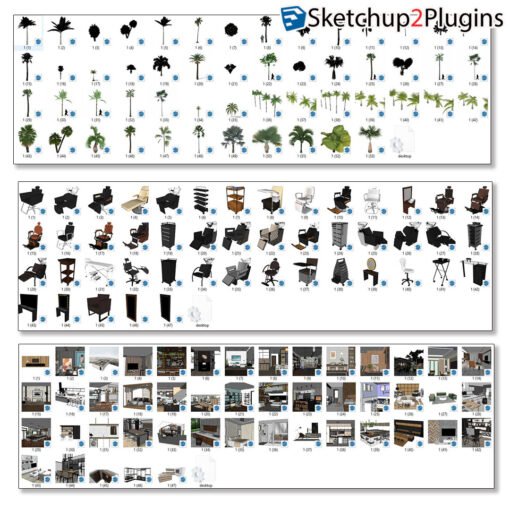 (100GB)_11,129_Sketchup Models Library