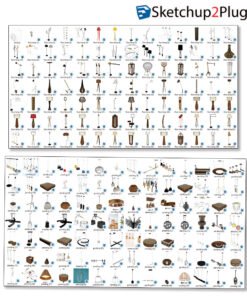 (100GB)_11,129_Sketchup Models Library