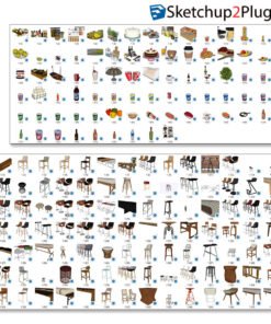 (100GB)_11,129_Sketchup Models Library