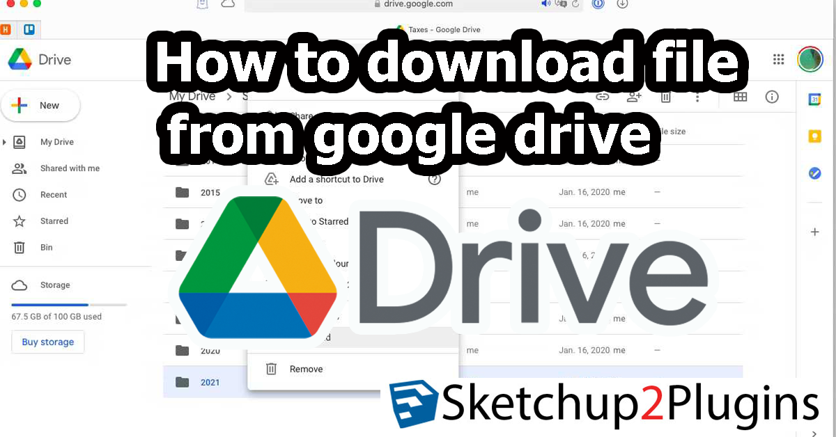 How to download file from google drive